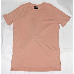 Cuts Split-Hem Men's Short Sleeve Stretch Crew Neck Tee T Shirt Size Large‎